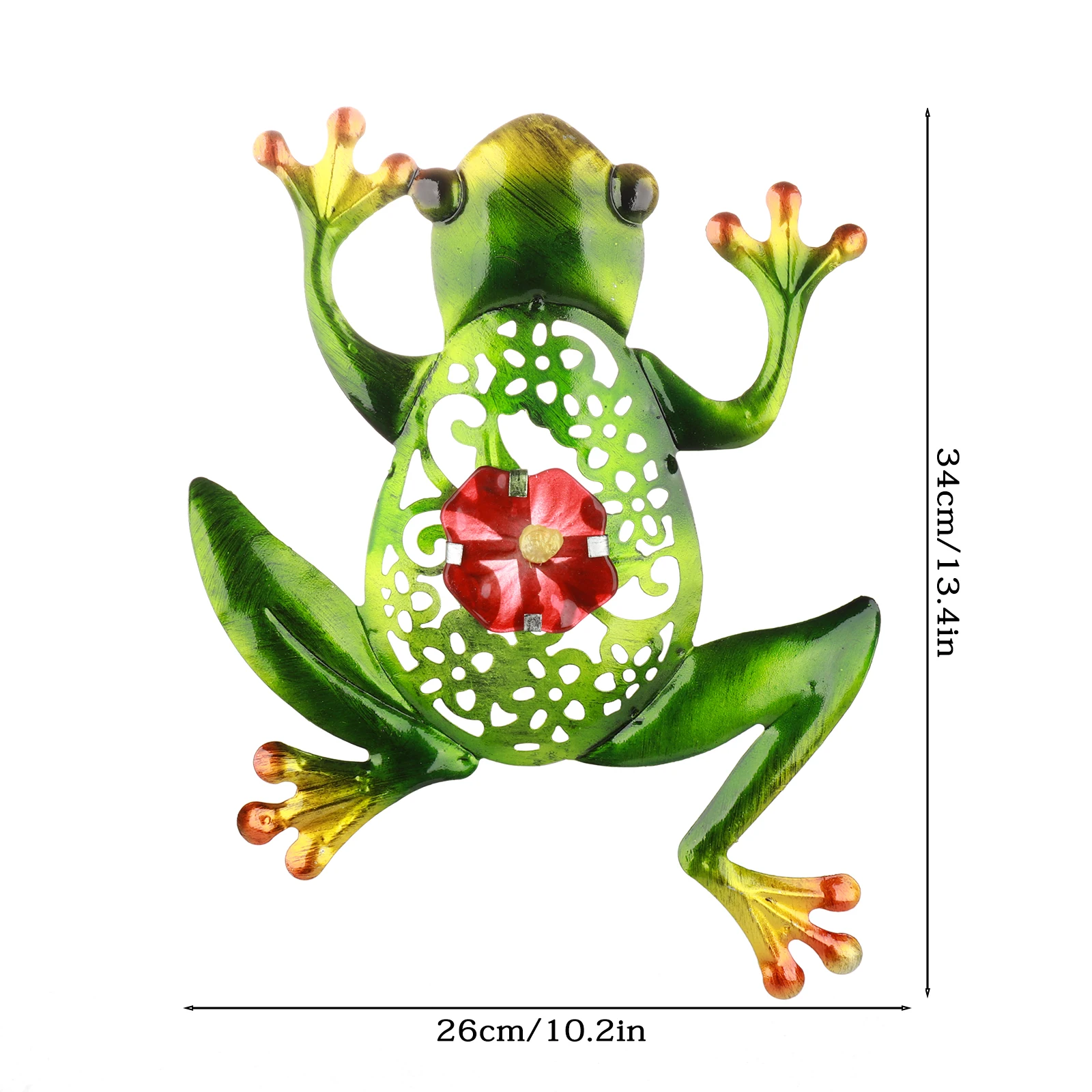 

diy Xmax Metal Frog Wall Hanging Decor with Hook Stained Frog Outdoor Indoor Art Sculpture Hanging Decoration Home Office Decor
