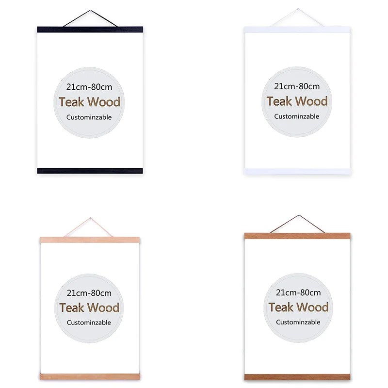 Твердый деревянный подвесной scrolls Магнитный светильник деревянная рамка вешалка