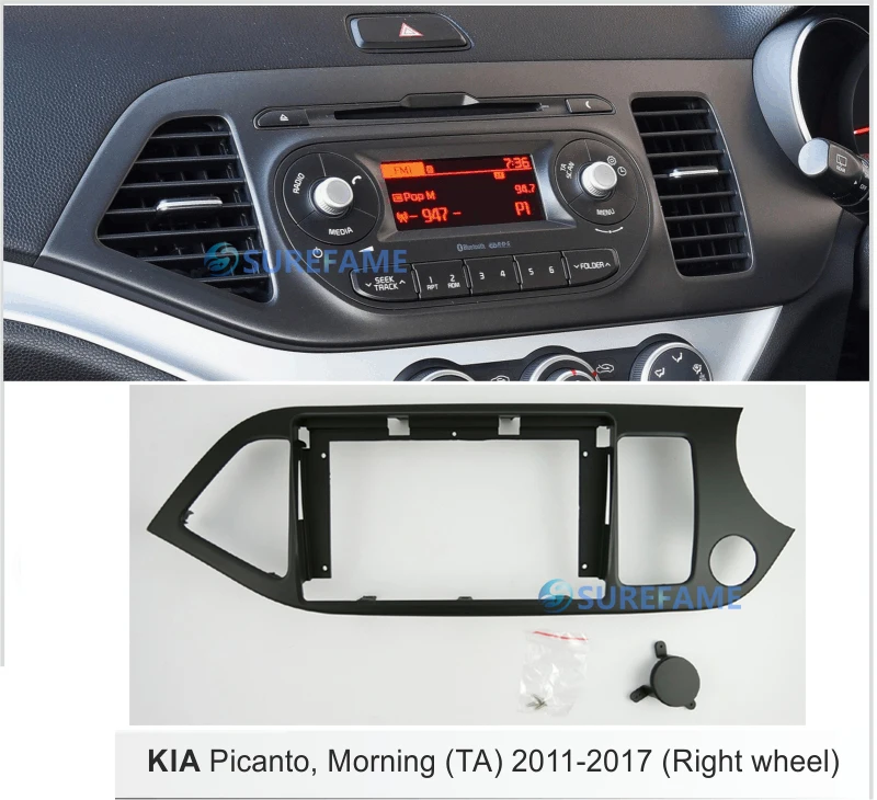 9 дюймов Автомобильная фасция Радио панель для KIA Picanto Morning 2011 2017 (правое колесо) Dash