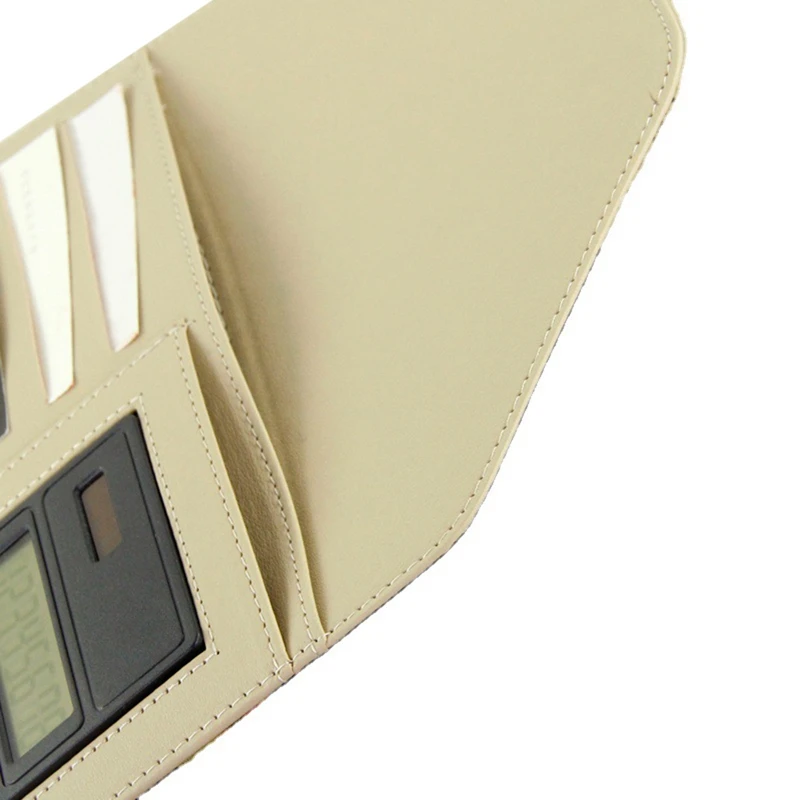 

A4 File Folder with Calculator Binder Organizer Manager Office Document Pad PU Leather Folder Briefcase