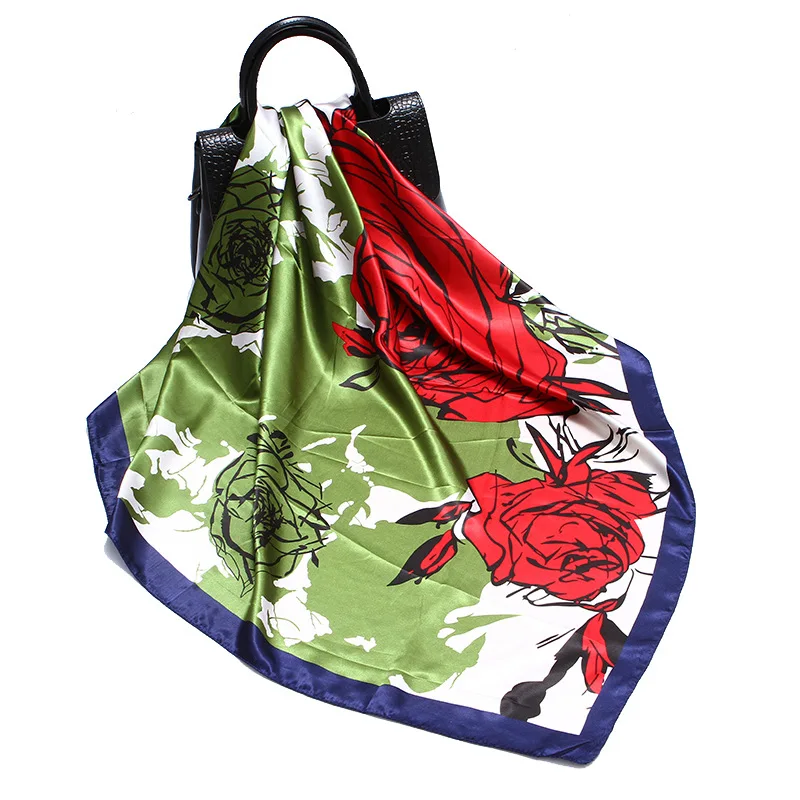 

Silk Scarf Women Shawls Wraps Fashion Small Hair Neck Hijabs Foulard Scarves Female Lady bufanda seda mujer echarpe ete soie