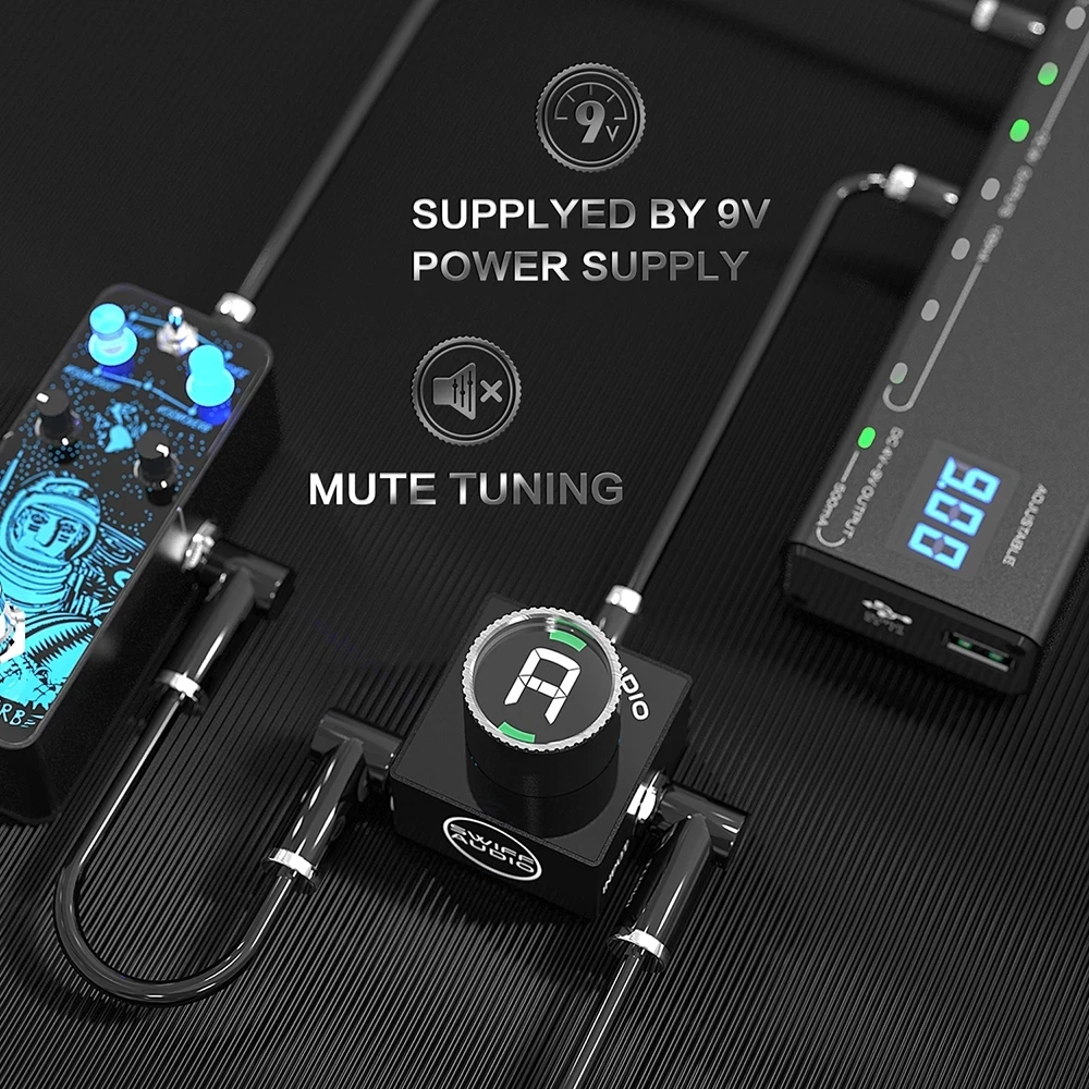 SWIFF AUDIO C10 инновационный мини-Педальный тюнер для хроматической гитары бас-тюнинг