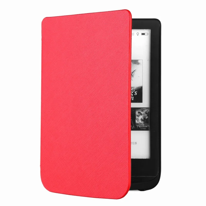 Умный чехол-книжка для Pocketbook 628 Touch Lux 5 pb628 606 616 627 632 4 тонкий кожаный чехол с