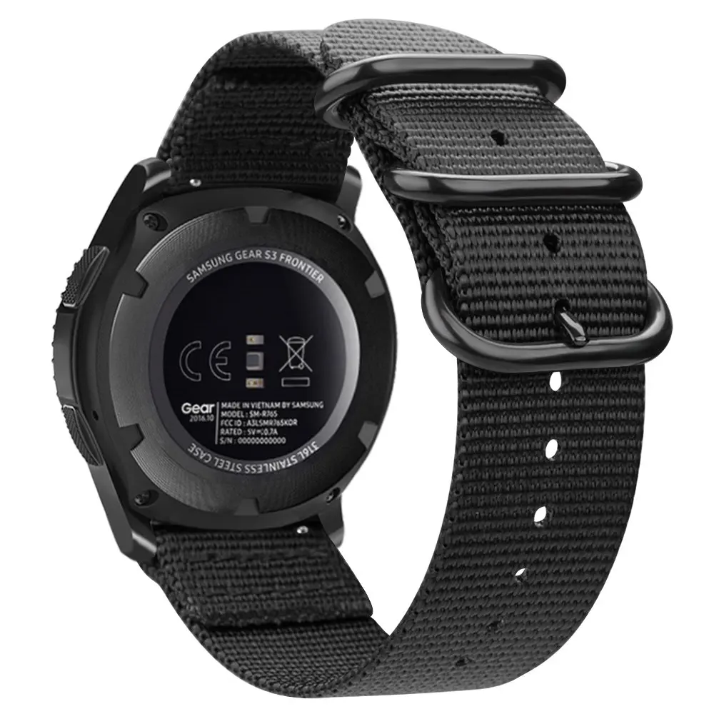 Galaxy watch 46 мм для samsung gear S3 Frontier huawei watch Gt Nato ремешок Amazfit Bip 22 мм смарт-ремешок для часов Active 2