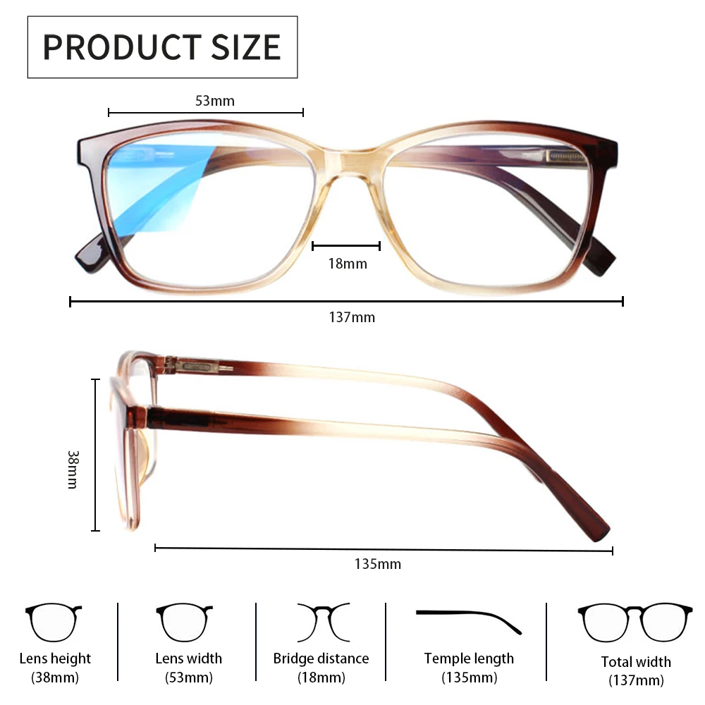 Очки для чтения Boncamor с блокировкой синего света и пружинными петлями