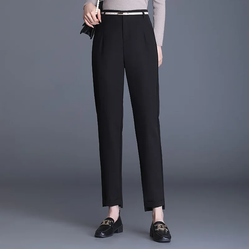 

Брюки-карандаш женские с завышенной талией, на весну-осень