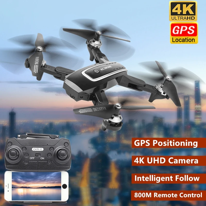 GPS следование Радиоуправляемый квадрокоптер WiFi FPV 4K HD камера высота удерживает
