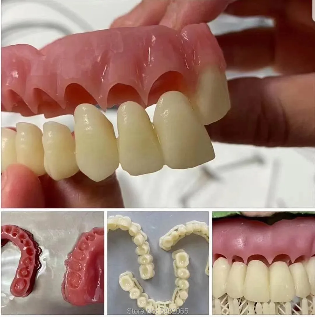 Free SHIPPING Denture Base Temporary Tooth 405nm Photosensitive Resin 3D Printer Adsorption Octavelight Shining  NOVA3D 1000ML