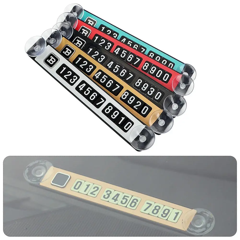 Hot selling Cool Parking Card Magnetic Phone Number Plate Sucker Temporary Car Sticker New Accessories with | Автомобили и