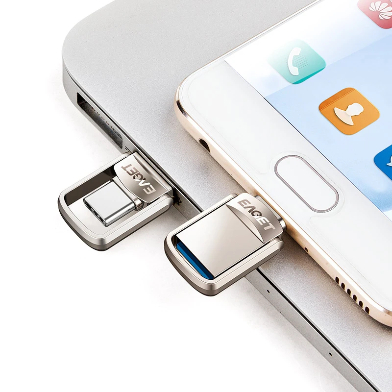 EAGET флешка usb type c CU20 64 64гб для смартфонов компьютеров планшетов ноутбоков ПК