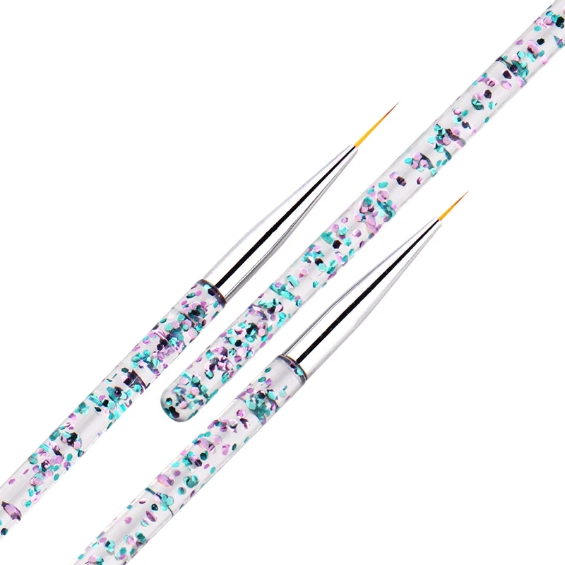 Кисти для лайнера нейл-арта 3 шт. кисти рисования цветов линий сетка полоски