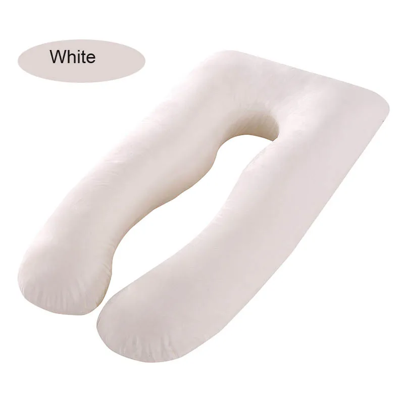 Plush White U Форма Подушка для беременных и кормящих всего тела хлопковая наволочка подушки для беременных для спящий на боку Беременность Для женщин спальный Поддержка постельные принадлежности подушка для беременных - Цвет: Plush White