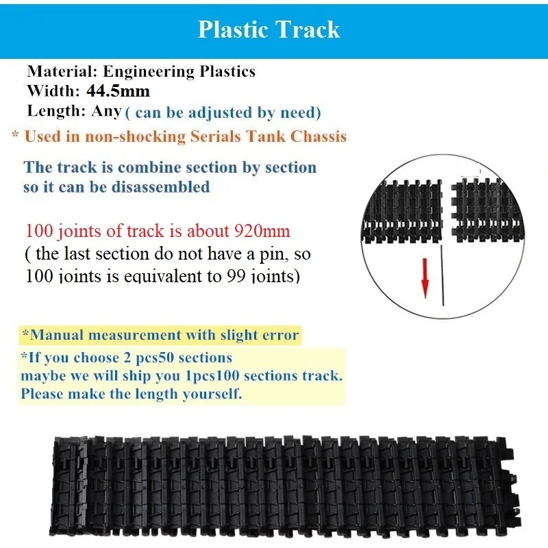 Пластмассовая гусеница для робота аксессуар шасси цепь резьба колесо гусеничной