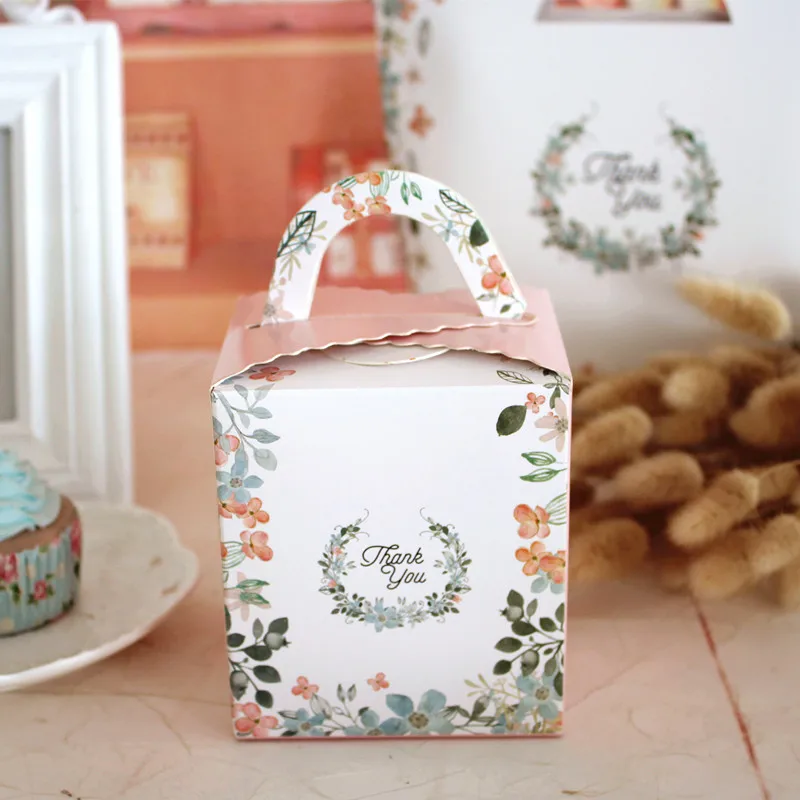 20 шт. коробка для кексов с милым кроликом и ручкой коробки тортов на день рождения