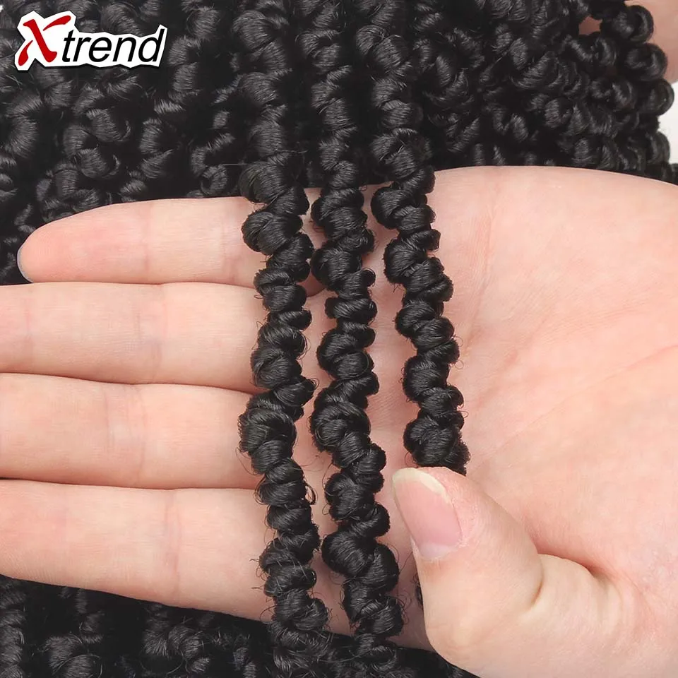 Xtrend синтетические Короткие пре-скрученные волосы боб Весна Твист Вязание