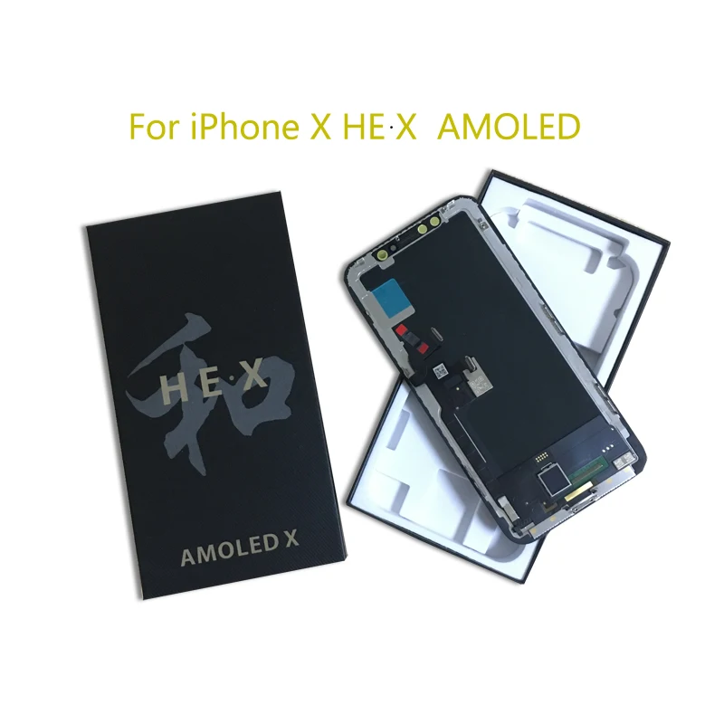 Жесткий OLED экран AMOLED для iPhone X дисплей HEX HE сенсорный в сборе запасная часть