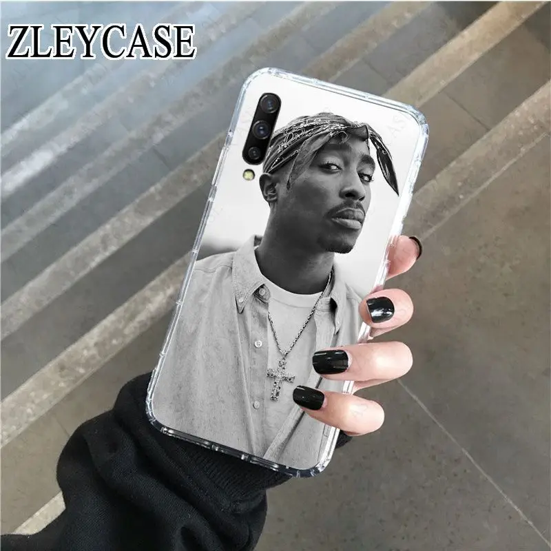 transparent Phone Case For samsung Galaxy A50 A10 A30 A70 A7 A9 A10S J5 J6 J7 J8 2018 CASE 2Pac Tupac Amaru Shakur Makaveli | Мобильные