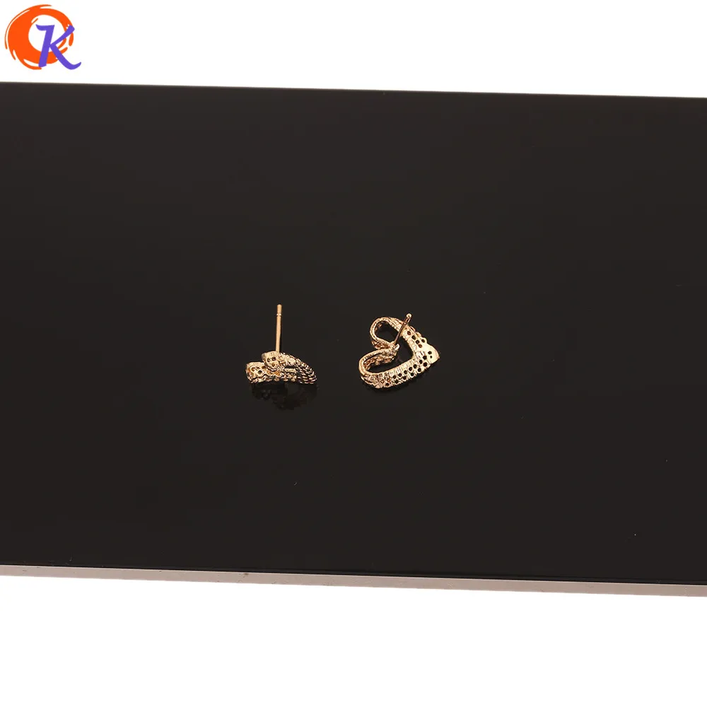 

Cordial Design 40Pcs 11*12MM Fashion Jewelry/Stud Earring/DIY Making/Genuine Gold Plating/Heart Shape/Trendy Earrings For Women