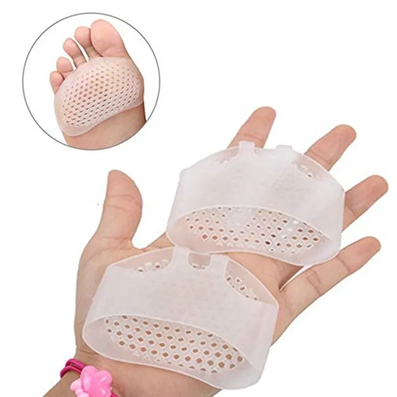 1 пара силиконовых гелевых подушечек для передней части стопы дышащие мягкие