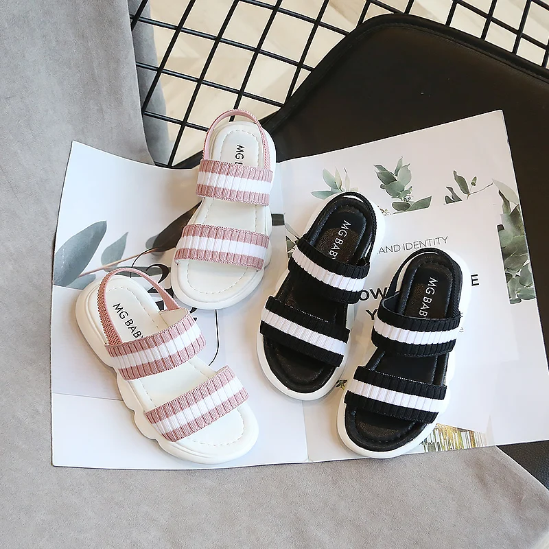 Детские летние сандалии для девочек пляжная обувь с открытым носком детская