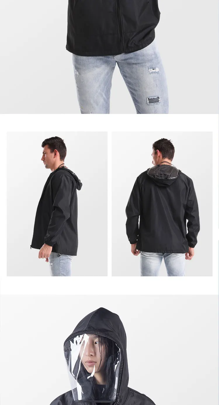 

Anti-fog hat protective clothing Dust-proof Wind-proof Removable Mask Hat Protective Clothing Isolating Clothes