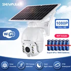 SHIWOJIA солнечная панель камера Wi-Fi версия PTZ 4X 1080P открытый беспроводной монитор безопасности водонепроницаемый CCTV умный дом наблюдения