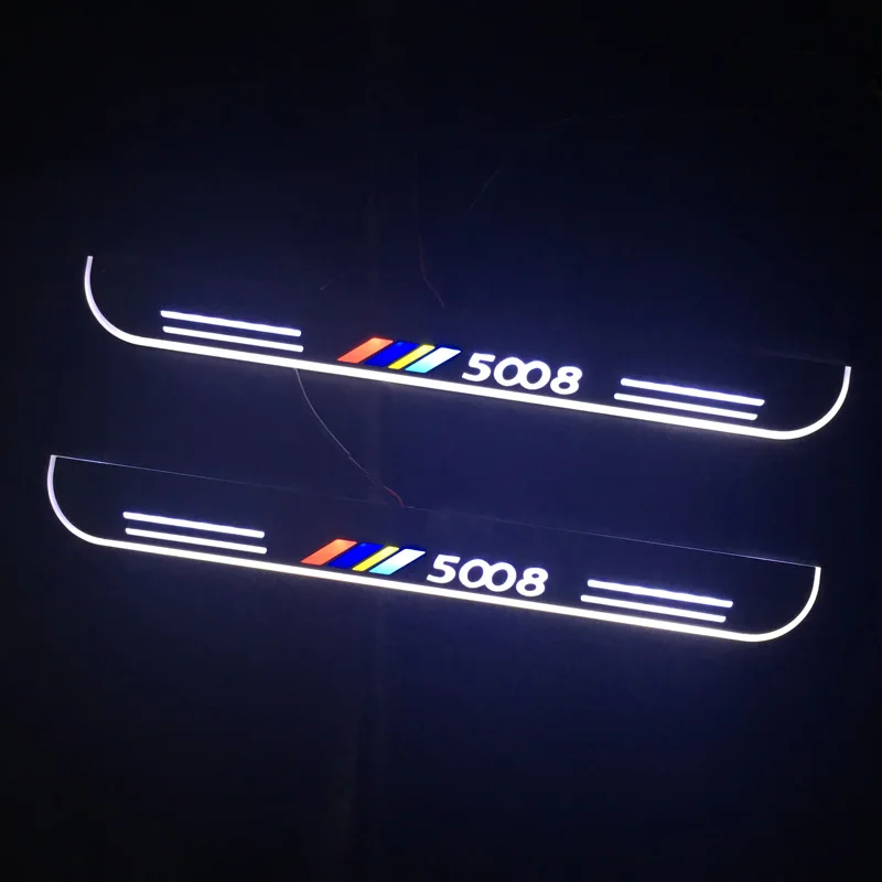 Добро пожаловать Педали для света Peugeot 5008 2017 2018 2019 автомобиль Лампа проходной двери led пороговые пластины AUTO Avante md на.