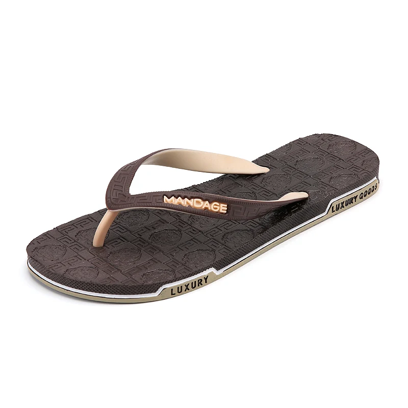 Мужские Пляжные шлепанцы повседневные летние в полоску Нескользящие для мужчин