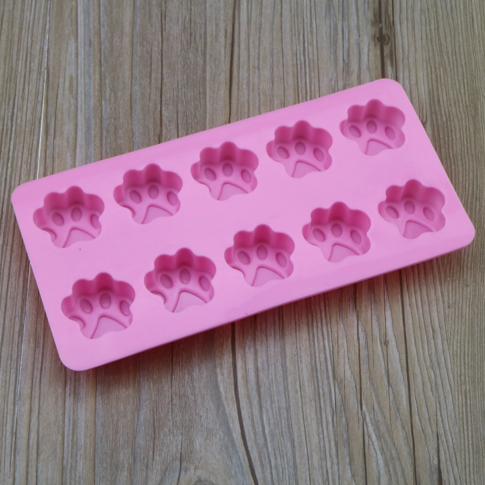 Щенок Собака Paw и костной формы для фруктового льда силикона лакомство