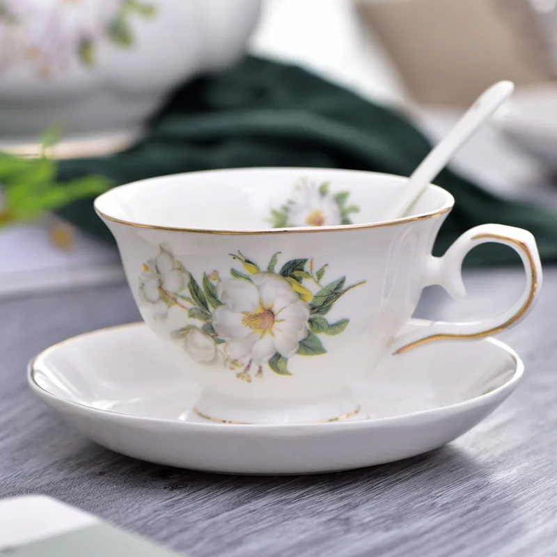 Европейский стиль короткая чашка для послеобеденного чая кофе блюдца наборы из