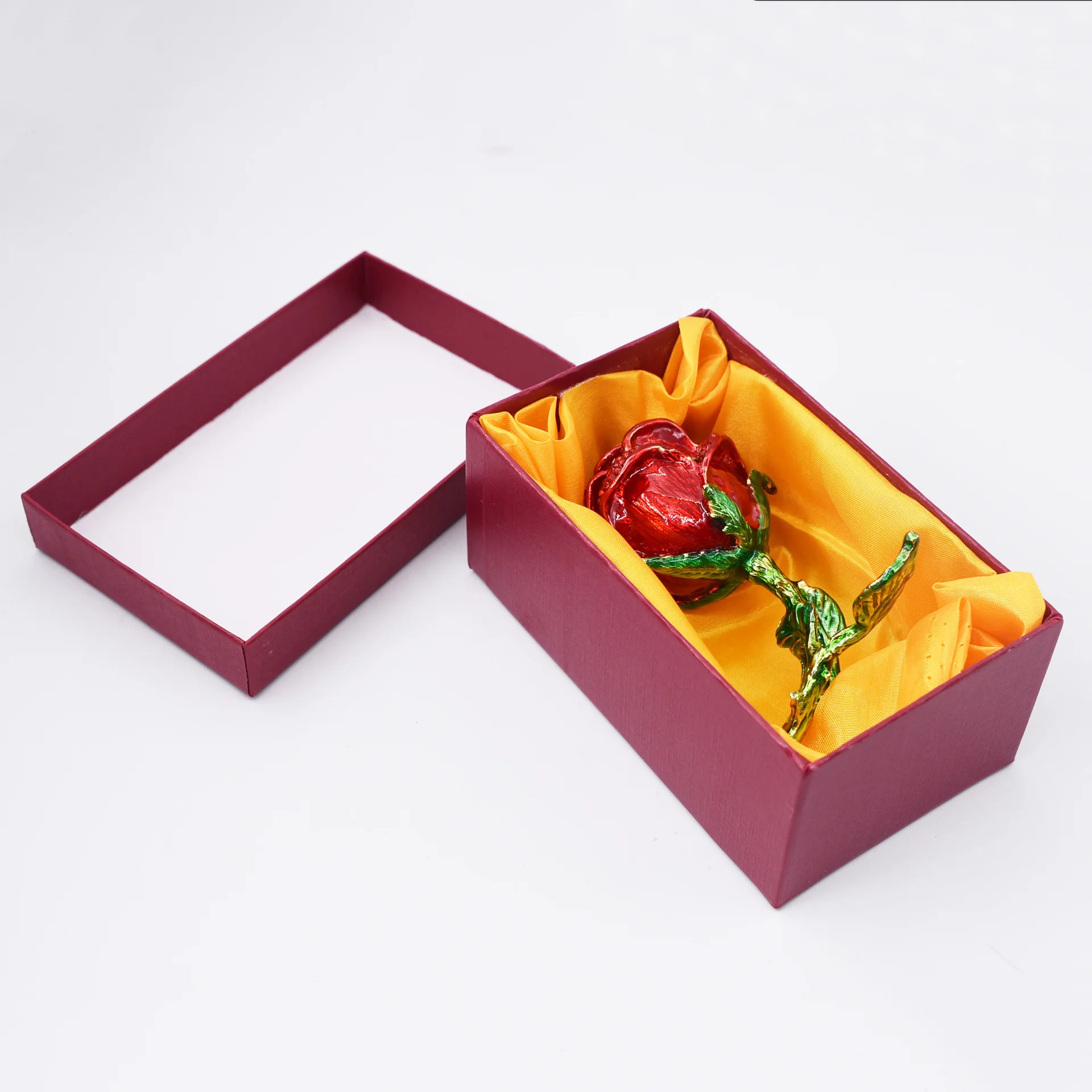 Цветочная коробка для безделушек ручная роспись держатель колец узоры украшений