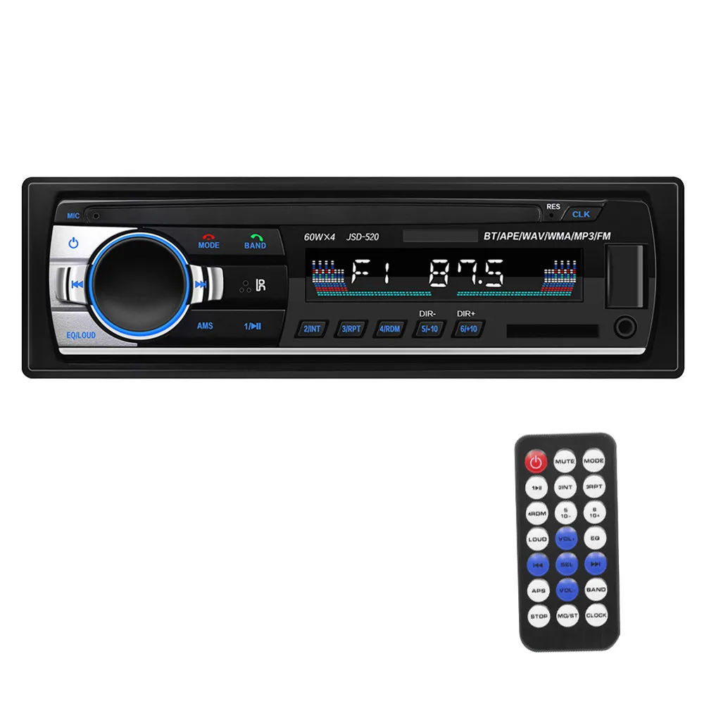 Автомобильный Радио 1 Din 24 в Bluetooth стерео MP4 MP3 автомобильный ЖК-плеер USB AUX RCA MMC U