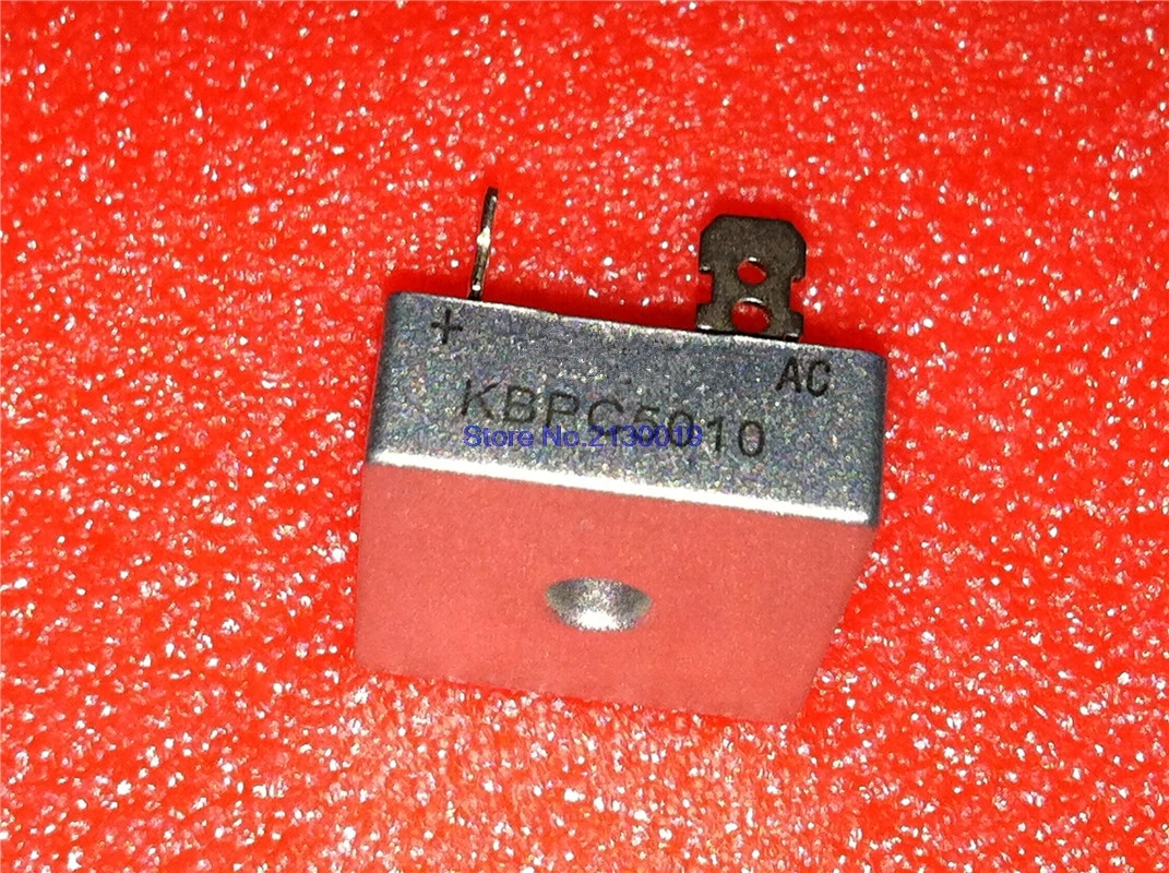 2 шт./лот KBPC5010 50 A мостовой выпрямитель 1000 в 50 Ампер металлический чехол для максимального отвода тепла 1000 В 2,8 см квадратный диодный мост