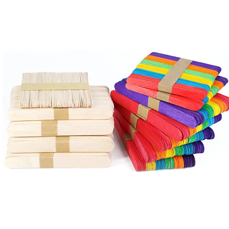 50 шт. держатель для торта с мороженым деревянные палочки красочные детские