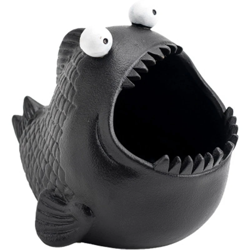 

Cute Animal Ceramic Ashtray Piranha Desktop Office Decoration Household Windproof and Fly Ash Car Small Ashtray