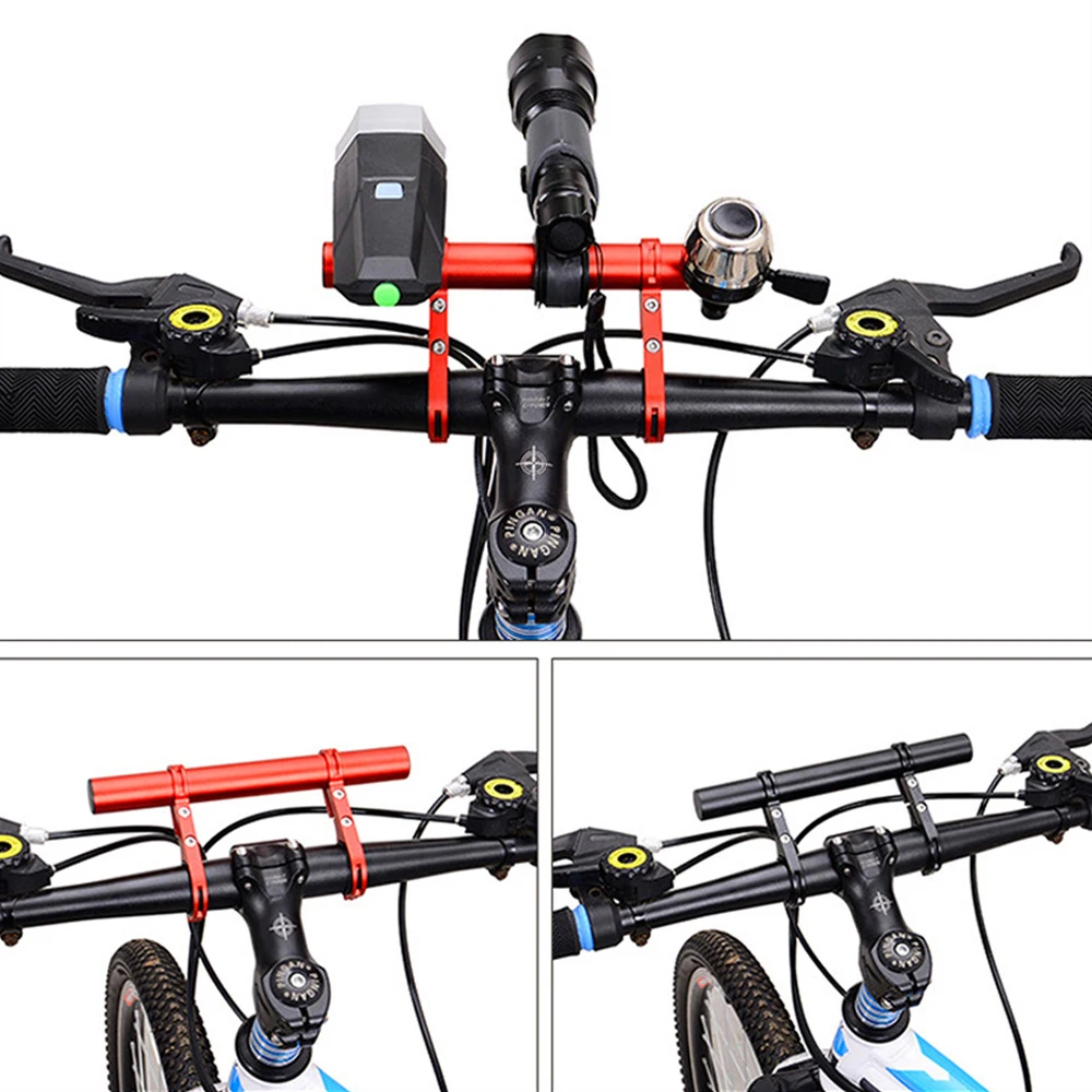 10cm 20cm 30cm aluminum alloycarbon tube bicycle handlebar extender mount mtb bike cycling headlight bracket flashlight holder free global shipping