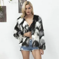 LANSHIFEI New Faux Fur Coat High Quality Fashion Slim Black Red Pink Faux Fur Jacket Fake Rabbit Fur Coat