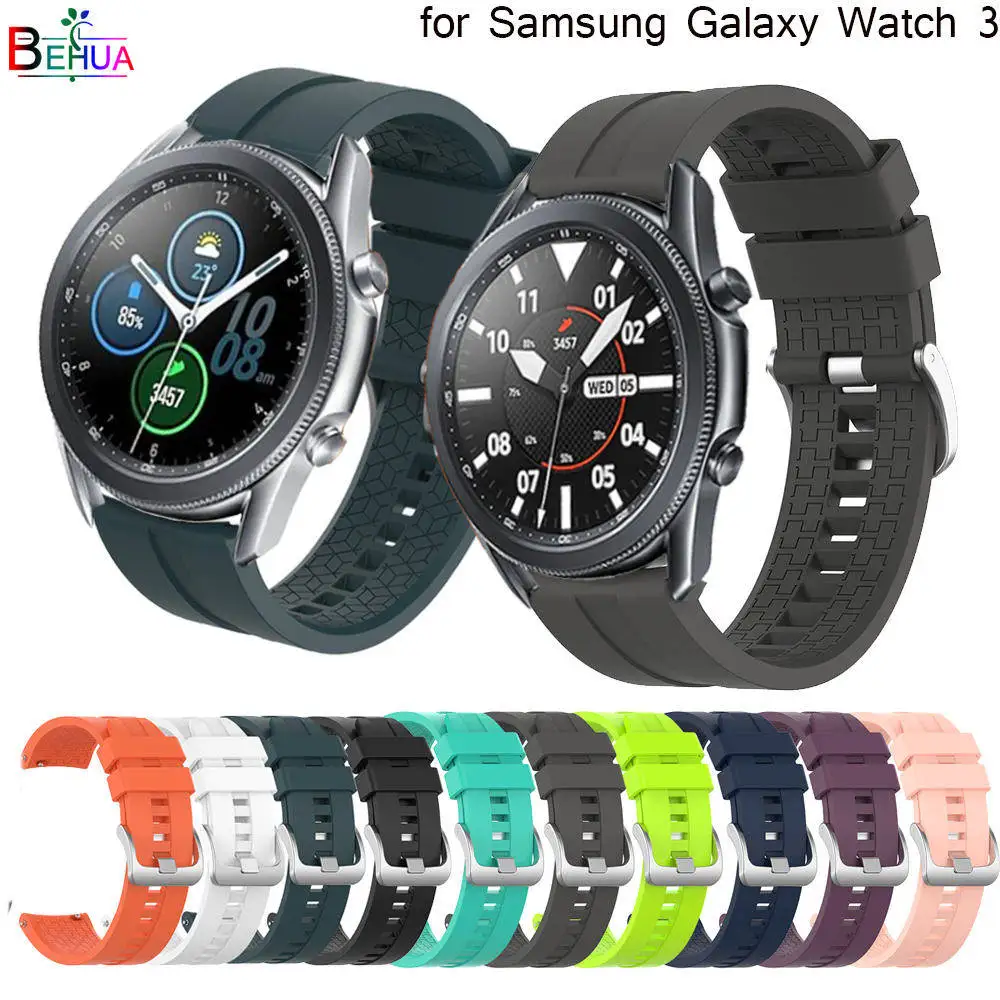

Ремешок Behua силиконовый для Samsung Galaxy Watch 3 45 мм, модный браслет для смарт-часов 22 мм