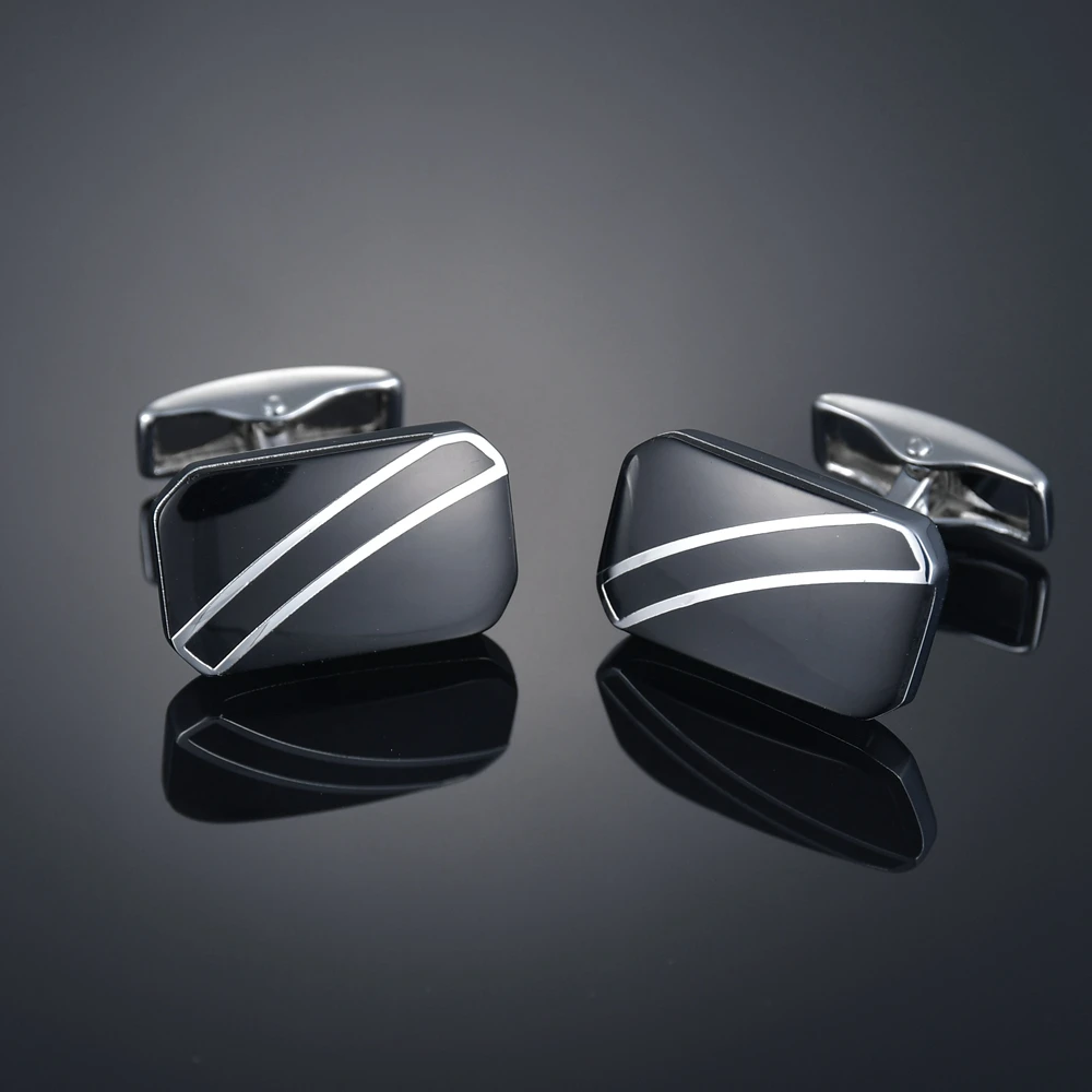 Запонки мужские в полоску французские шпильки аксессуары для рубашек костюмов