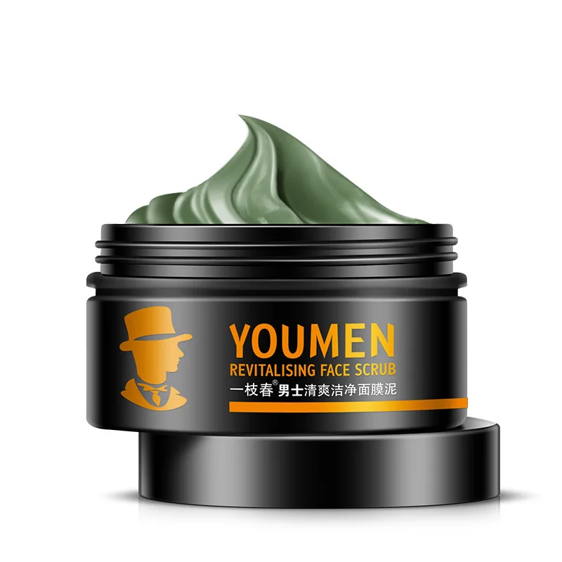 

OneSPring YouMen Scrub Green Beans Mud Men Only Men's Male Face Masks Moisturizing Whitening Anti Aging Skin Care Facial Mask