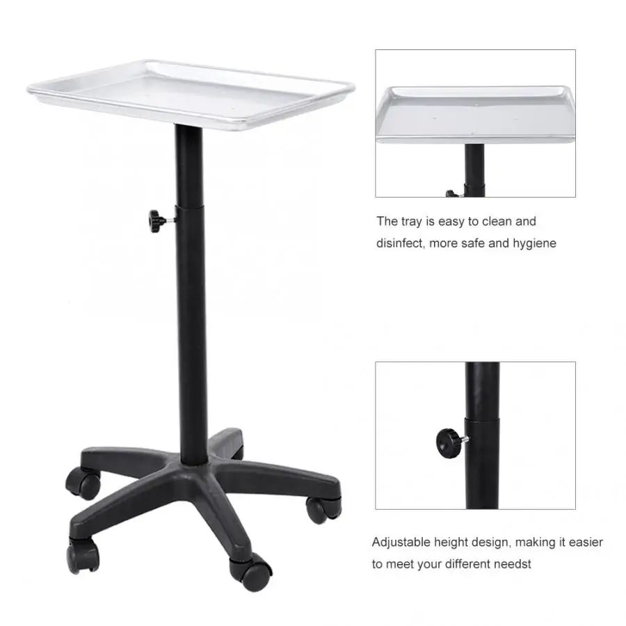 Алюминий волос салонный инструмент поднос регулируемая высота тележка Красота