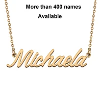 michaela nana name necklaces for girl women family best friends birthday christmas wedding gift jewelry present anniversary