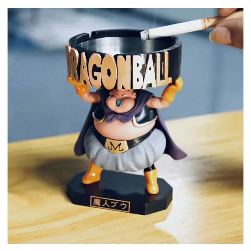 

13cm Dragon Ball Anime Action Figure Fat BUU Model Toys Cartoon BUU Ashtray Car Ornaments Doll Model for Fans Gift