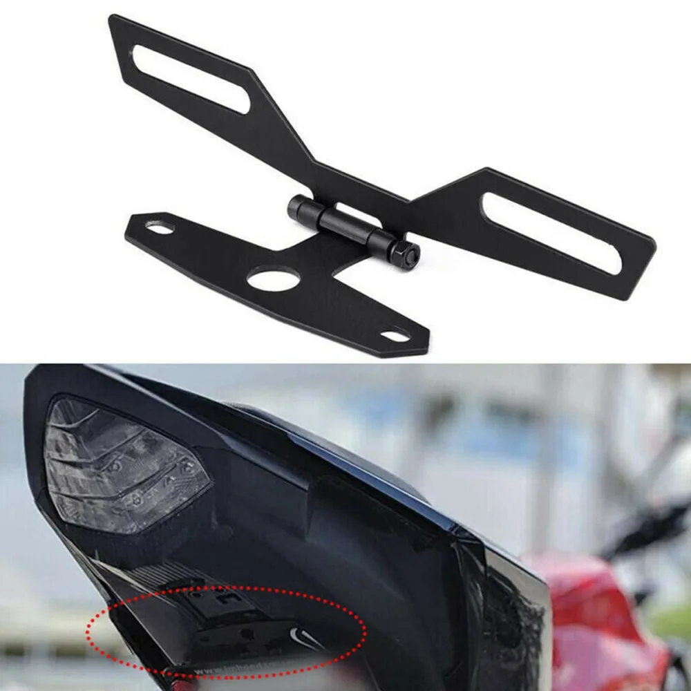 

Folding License Plate Holder For ATV Motorbike Tail Light Holder Black
