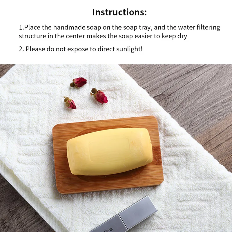 Экологичный поднос для мыла из натурального бамбука в ванную комнату душевую