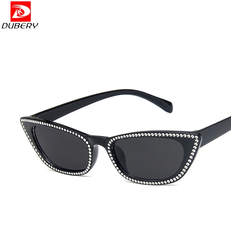 DUBERY 2019 Lunette Soleil Femme бриллиантовые маленькие солнцезащитные очки кошачий глаз