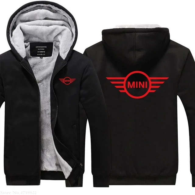 Новинка зимние мужские толстовки на молнии с мини логотипом толстовка пальто