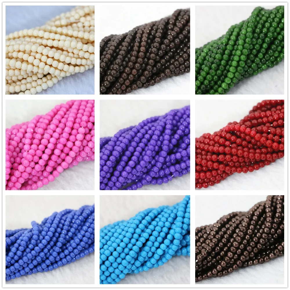 Разноцветные Круглые бусины в форме выпечки 3 мм B1186|loose beads|jewelry makingbeads beads |