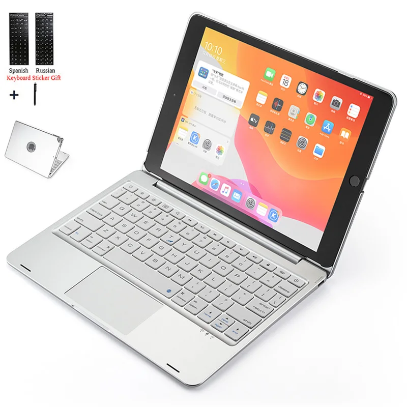 Чехол для беспроводной клавиатуры и Bluetooth iPad 10 2 чехол с диагональю 2019 дюйма 8/10 2020