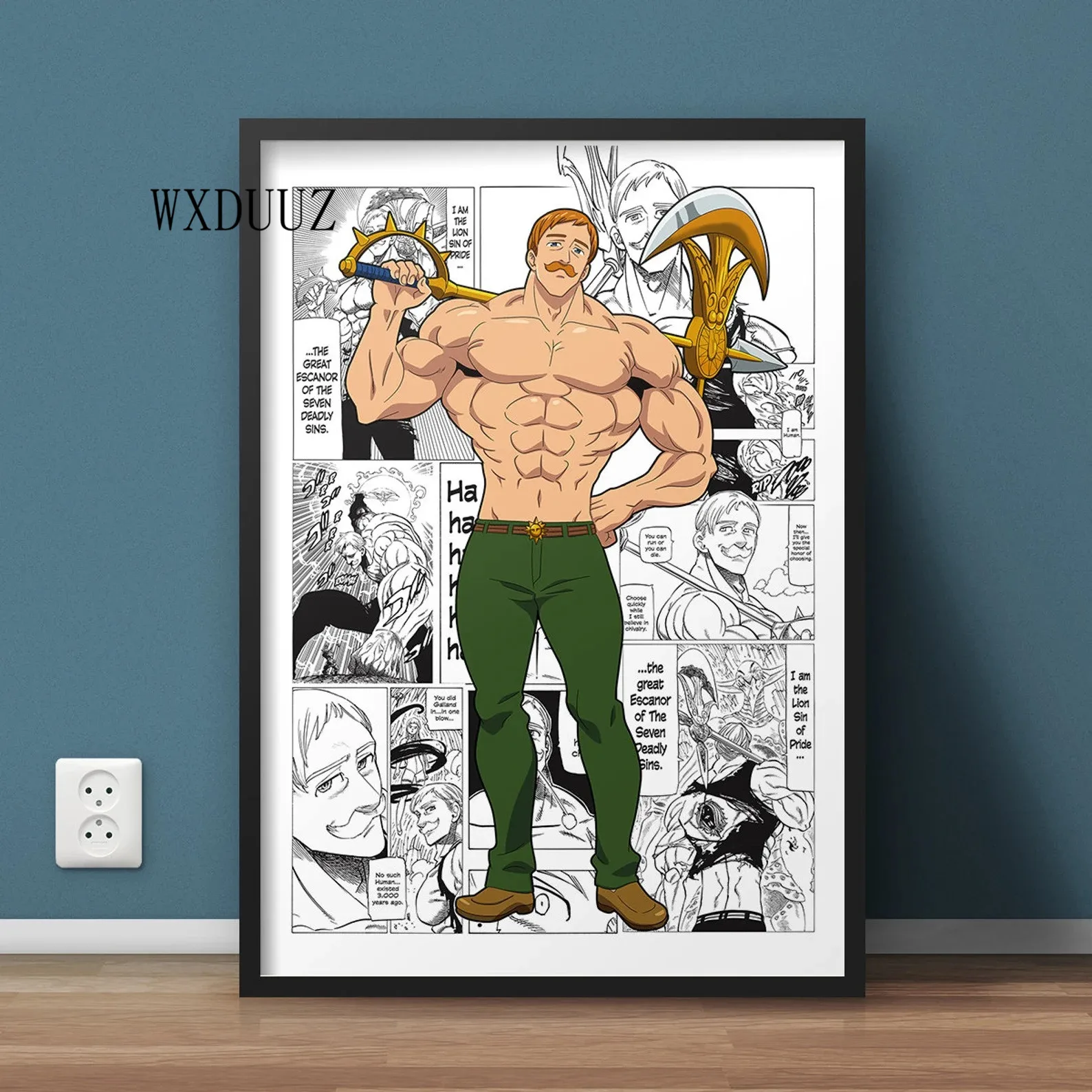 Винтажная Аниме Фигурка семи смертных грехов плакат черно-белый бан/Кинг